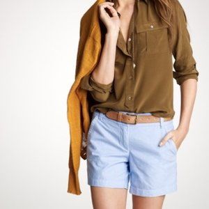 J. Crew Oxford Short: Gray Blue 5”